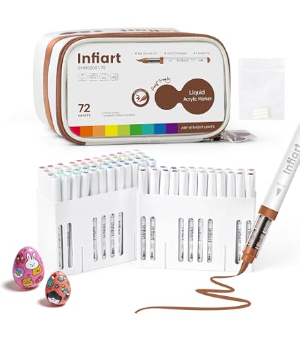 Amazon | Infiart 直液式 アクリルマーカー セット イラストマーカー