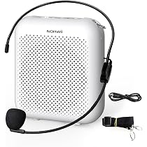 Amazon | NORWII拡声器ポータブル充電式ミニ音声増幅器、有線マイク