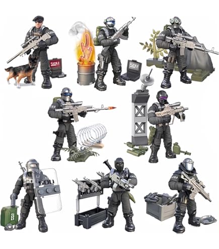 Amazon.co.jp: MEIEST SWAT モデル機器 組み立てブロックおもちゃ 8個