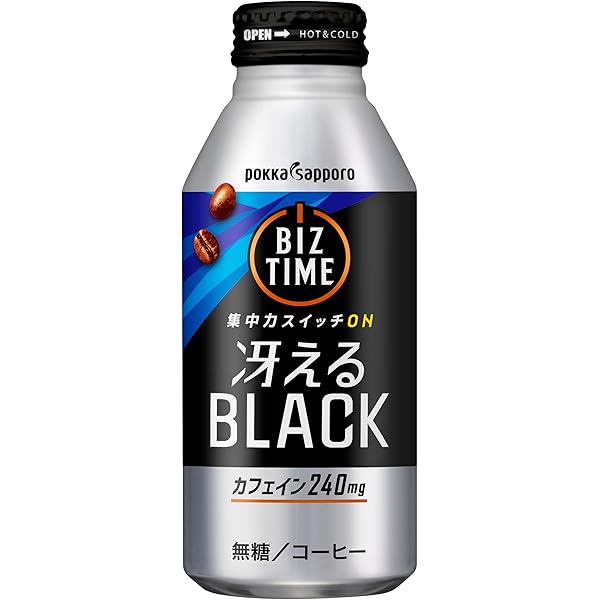 Amazon.co.jp: ポッカサッポロ ビズタイム 冴えるブラック390g × 24本