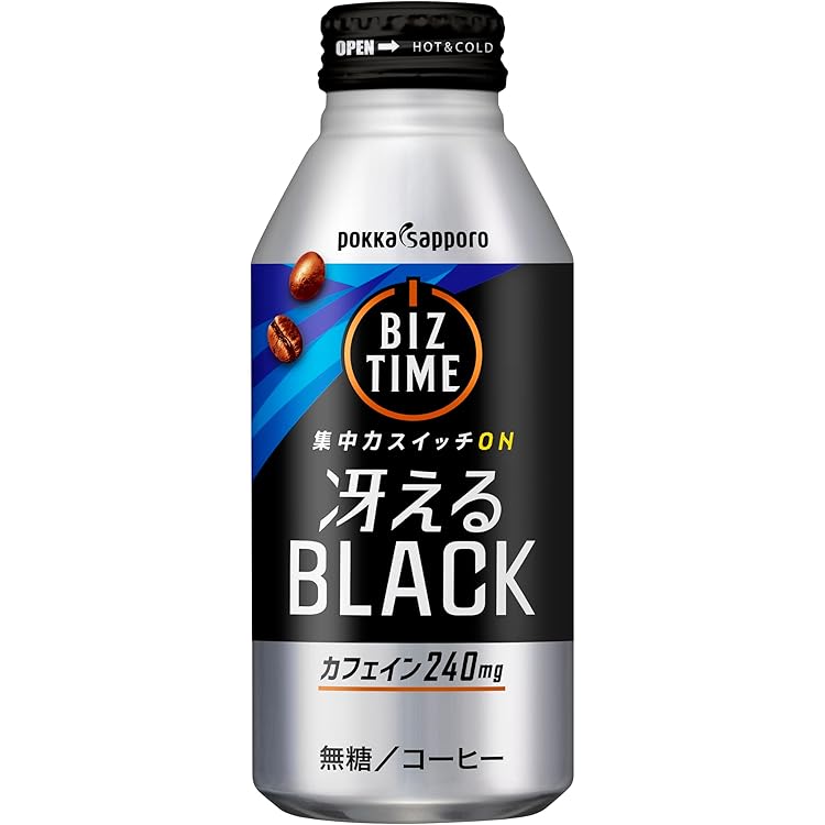 Amazon.co.jp: ポッカサッポロ ビズタイム 冴えるブラック390g × 24本