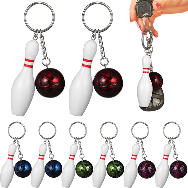 ボウリングピン型キーホルダー2個セット ボウリングピン型キーホルダー2個セット