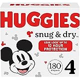 Huggies Snug & Dry Baby Diapers, Size 4, 180 Ct, One Month Supply