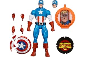 ハズブロ(HASBRO)MARVEL マーベルレジェンド・シリーズ キャプテン・アメリカ、アベンジャーズ レトロ マーベル コミックス シークレット・ウォーズ コレクタブル 6インチ アクションフィギュア シールド付属 G0781 正規品