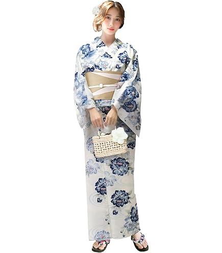 Amazon.co.jp: dita 浴衣 凪の藤ながれ 浴衣5点セット 身丈：163cm