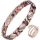 Jecanori Pure Copper Bracelets for Women,Ultra Magnetic Bracelets for Women with 3500 Gauss Magnets,Crystal Mother's Day Jewe