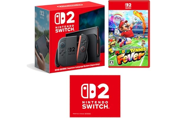 Nintendo Switch 2(日本語・国内専用) ＋ マリオテニス フィーバー -Switch2 ＋ 【Amazon.co.jp限定】特典 Nintendo Switch 2 ロゴデザイン マイクロファイバークロス 同梱