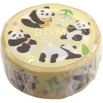 巻売 528★ 海外 マスキングテープ マステ PET 動物 パンダ 銀ホロ 巻売 528☆ 海外 マスキングテープ マステ PET 動物 パンダ 銀