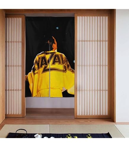 Amazon｜矢沢永吉 E.YAZAWA 暖簾 のれん ロゴ ブラック/ホワイト 日本