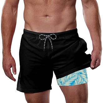 mens bathing suits with boxer liner