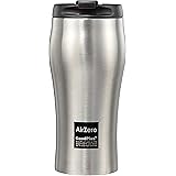 グッドプラス (GoodPlus+) 真空断熱 ステンレス タンブラー エアゼロ 370ml ステンレス ★たっぷり370ml 保温 保冷 二重構造 【飲み頃温度キープ】【ふた付き】倒しても安心 蓋なしでも使える。底面滑り止めグリップ付き。コーヒー