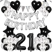 Amazon | Lausatek 誕生日 バルーン 飾り付け 21歳 風船 セット