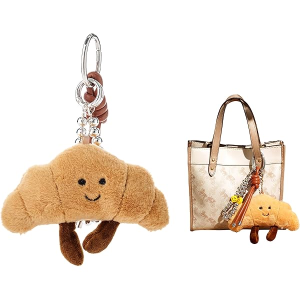 Amazon.co.jp: Jellycatアミューズブルクロワッサンバッグチャーム、3