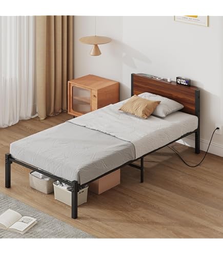 Amazon｜山善(YAMAZEN) パイプベッド 2口コンセント付き シングル 幅95