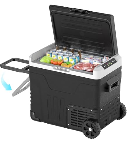 Amazon.co.jp: 「SUNPIE」車載冷蔵庫 30L 2室独立温度制御 ダブル