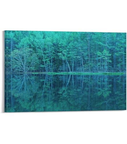 Amazon.co.jp: 東山魁夷 生前作 「 緑の渓 」 リトグラフ 版画