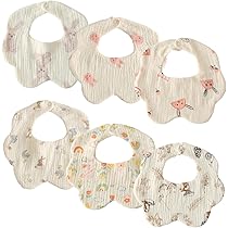Amazon.co.jp: [GoUseGo] ベビー スタイ 女の子 6枚セット 6重ガーゼ地 