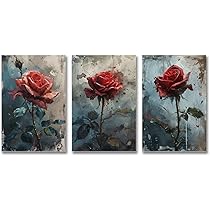 絵画 インテリア　絵　油絵　uF6-050303　花（ばら） 絵画 インテリア絵油絵uF6-050303花（ばら）