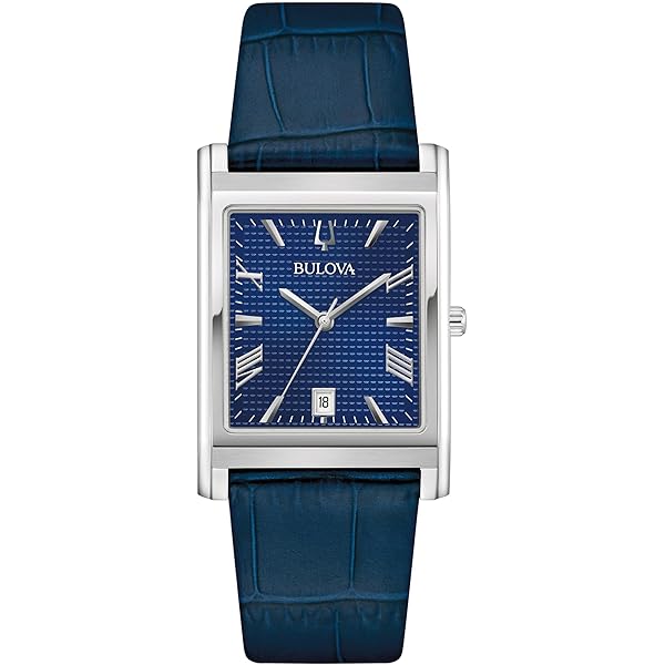 Amazon | Bulova メンズ シルバートーン ダイヤル ブラウンバンド