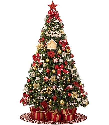 Amazon.co.jp: クリスマスツリー 150cm 枝数450本 暖色LEDライト