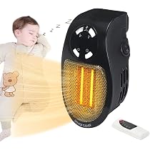 Amazon.co.jp: mini electric fan heater, small plug-in heater room heater,  portable ceramic space heater for home office, low noise, low energy  consumption, adjustable thermostat and timer : Home u0026 Kitchen