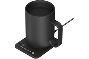 CIO マグウォーマー2 カップウォーマー と Qi2 ワイヤレス充電器 の1台2役 付属のヒーター内蔵 専用 保温マグカップ を 40 ～ 70℃ で保温 1℃単位 調整 アプリで設定をカスタマイズ 最大8時間連続保温 最大3つ設定保存 USB ケーブル付属 20W 充電器別売り コーヒー 紅茶 お茶 白湯 保温コースター PCデスク プレゼント にも最適 iOS Android