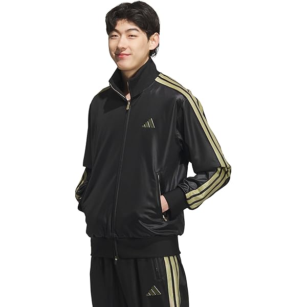 【美品】adidas アディダス ベロアジャージ トラックジャケット XL 黒金 人気のベロア生地 アディダス adidas トラックジャケット ジャージ