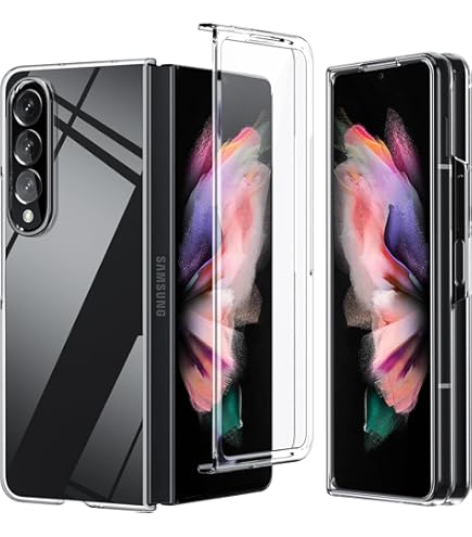Amazon.co.jp: Galaxy Z Fold4 / W23ケース,折り畳み透明メッキ