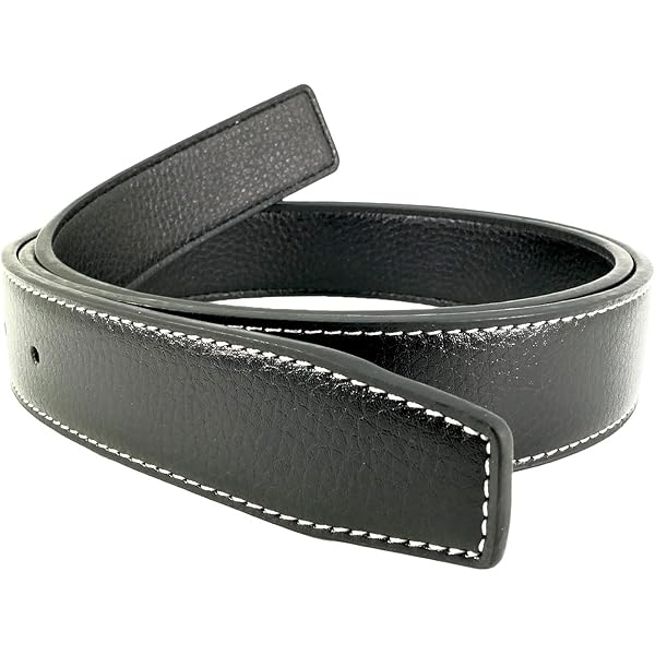 Amazon | [セカンドトゥモロー] バックルなし ベルト 革のみ