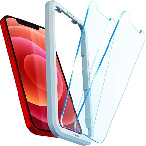 Spigen 2枚入 iPhone 12 ガラスフィルム/iPhone 12 Pro ガラスフィルム 6.1 インチ ガ…