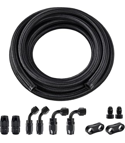 EVIL ENERGY 5/16 Fuel Hose Line Kit, 4AN Push Lock Hose Kit NBR