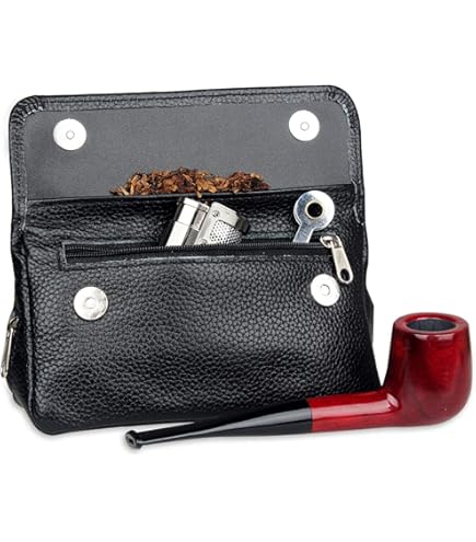 たばこポーチ Amazon.co.jp: たばこポーチバッグパイプケース、革製喫煙タバコパイプ