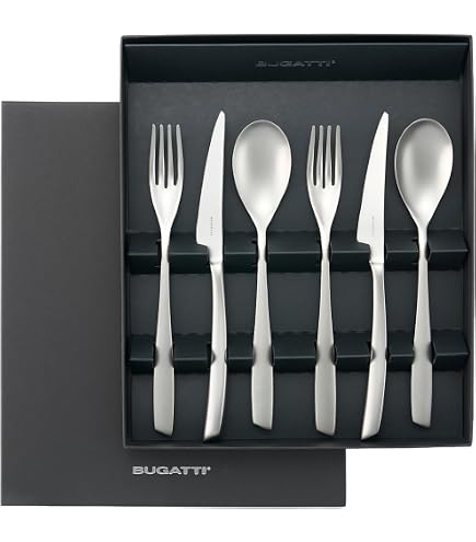 BUGATTI ブガッティ カトラリーセット 10本 ホワイト＆ブラック Amazon.co.jp: BUGATTI (ブガッティ) カトラリーセット 2本 (スプーン