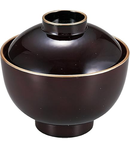 Amazon.co.jp: 会津塗 特選漆器 竹峯 御吸椀揃 （お椀5個入り