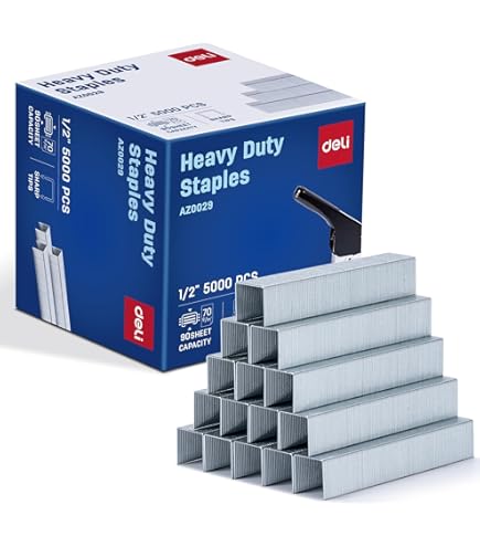 Heavy Duty Staples Set - 3 Size Variety Pack With 3000 Staples Total