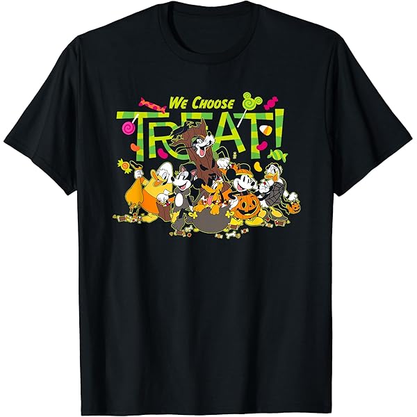 Amazon | ディズニー ミッキーとフレンズ ハロウィン レトロ Tシャツ