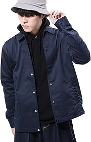 JIGGYS SHOP コーチジャケット メンズ ジャケット ツイル アウター ジャンバー ブルゾン 秋服 無地