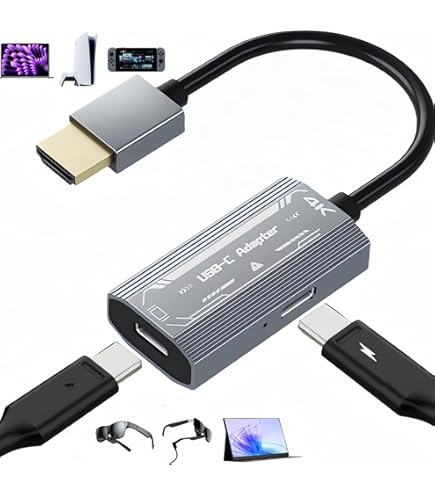 Amazon.co.jp: PeakDo HDMI - USB Cアダプター 4K@60Hz、HDMI - Type C