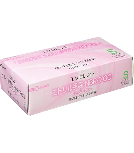 Amazon.co.jp: エクセレントニトリル手袋PF NBR-600(100マイイリ) M 三