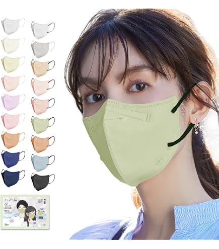 Amazon.co.jp: [MIR] 3D立体マスク 52枚 不織布 マスク バイカラー 耳