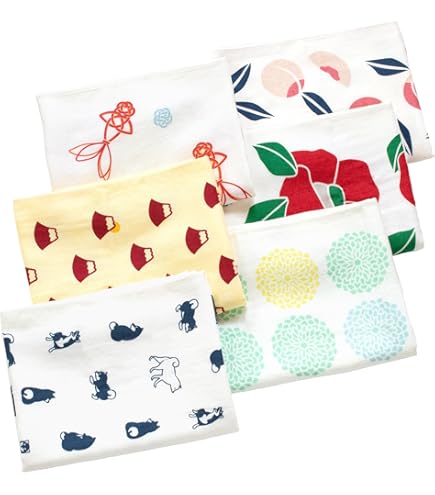 FUWARA☆キノコ6重フェイスタオル 六重織ガーゼ フェイスタオル きのこ/多色 | fuwara