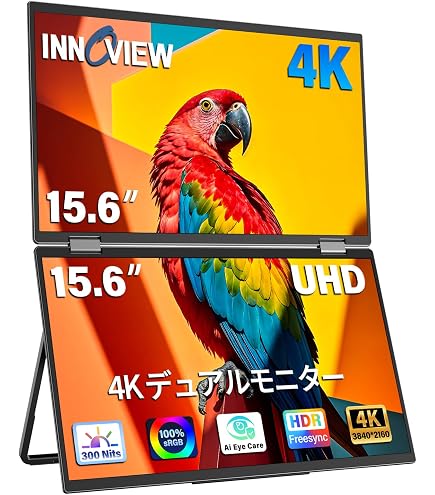Amazon.co.jp: InnoView 4K ポータブルモニター 18.5インチ 3840x2160