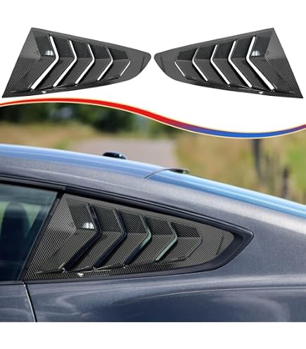 特価 フォード マスタング カーボン リアサイドウィンドウカバー カーボンカバー Amazon.co.jp: KEWISAUTO リアウィンドウルーバーセット 2015-2025年式
