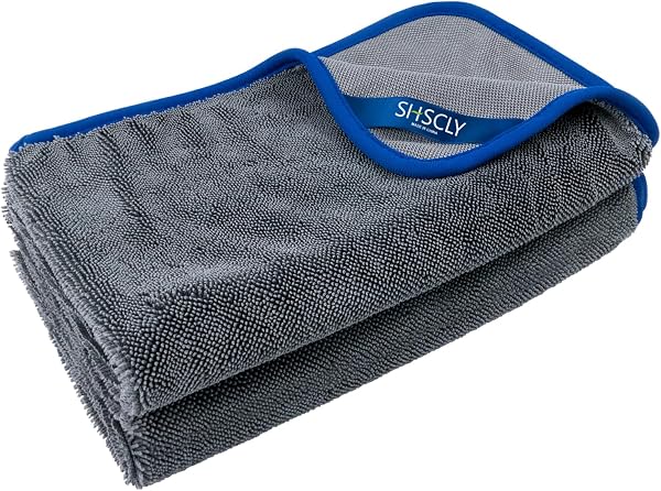 SHSCLY マイクロファイバー洗車タオル 超吸水クリーニング拭き上げ専用ドライヤー クロス 2枚入 - 1
