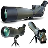 望遠鏡 最大900ｍまで望遠 80mm径対物レンズ 20～60倍ズーム 高倍率 20-60X80フィールドスコープ スポッティングスコープ スマホ アダプター 撮影 録画 防水 三脚 望遠レンズ スポッティング フィールド スコープ バードウォッチン