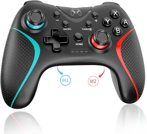 Switch コントローラー 2025アップグレード Switch2 コントローラー Sungale スイッチ プロコン 自動連射/連射ホールド 背面ボタン付き マクロ機能 Bluetooth5.0接続 6軸ジャイロセンサー 10時間連続使用 連射コン Switch1/2/PC/iOS13.0+/Android対応 日本語取扱説明書付き (左ブルー+右レッド) - 1