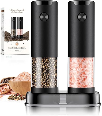Kitchen Guru Electric Salt & Pepper Grinder Set - Rechargeable Ceramic Grinder With LED Light - View #8