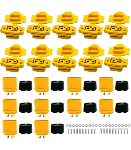 2 Stück Amass XT60E-M Stecker Mit Kabel – 30 Cm, 12 AWG, Für RC LiPo Batterien & Drohnen