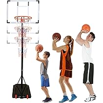 Amazon.co.jp: バスケットゴール 屋外 練習用 最短135CM 高さ調整210CM