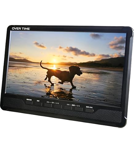 Amazon.co.jp: OVERTIME 10.1インチ録画機能付きポータブルテレビ OT